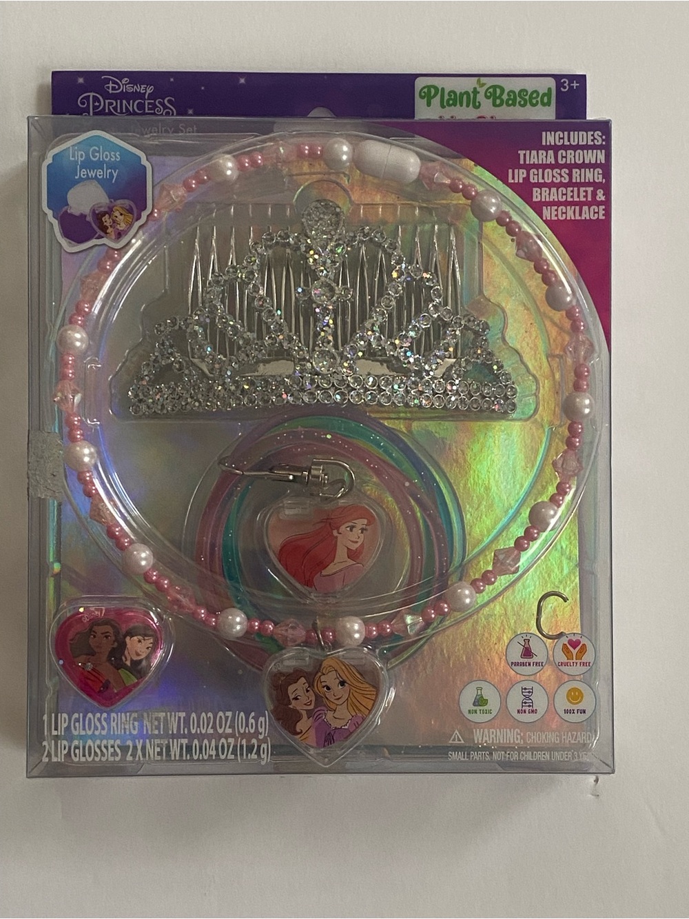 Disney Princess Pink, White & Silver Tiara Jewelry Play Set
